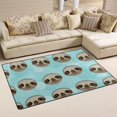 thumbnail image 2 of Coolnut Lightweight Soft Area Rugs 31x20 Inch, Sloth Head Circles Floor Mat Doormat for for Rooms Entrance Hardwood Floor Living Room Nursery Rugs, 2 of 6