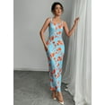 thumbnail image 3 of Women's Sleeveless Floral Print Maxi Dress,Bodycon with V-Neck, backless dress Casual Wear Spaghetti Strap Womenswear dress, 3 of 5