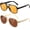 Yellow +Beige/Brown, variant on Classic  Aviator Sunglasses for Women Men Large Frame Retro 70s Sunglasses
