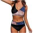 thumbnail image 4 of Swimsuit for Women 2024 Sexy Two Piece Swimsuit for Women Independence Day Patriotic High Waisted Tummy Control Bathing Suits, 4 of 5