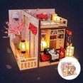 thumbnail image 1 of Casa de en miniatura con muebles, Sakura japonesa con muebles LED de juguetes Casa DIY de para del Salvador Casa de muñecas en miniatura, 1 of 10