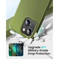 thumbnail image 2 of Designed for iPhone 14 Plus Case,Shockproof Liquid Silicone Protective Phone Case with Soft Anti-Scratch Microfiber Lining Ultra Slim Drop Protection Phone Cover 6.7 inch(Olive Green), 2 of 13