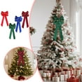 thumbnail image 5 of Extra Large Christmas Bows Decorations 10.6x23.6 Inches, Wired Velvet Ribbon Bows for Outdoor Front Door, Christmas Tree Topper, Yard Fence, Holiday Wreath and Festive Home Decor, 5 of 5