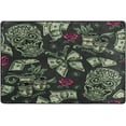 thumbnail image 4 of Dreamtimes Skull Money Vintage Non-Slip Area Rug 36"x24", Flower Floral Floor Carpet Comfort Floor Mats Decor for Indoor Front Porch,Living Room, Bedroom,Kitchen, 4 of 7