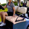 thumbnail image 3 of Xoenoiee Peach Pattern Universal Fit Golf Cart Seat Cover for Most 2 Passenger Club Car Lightweight Soft Breathable Fabric Golf Cart Seat Towel Protector, 3 of 5
