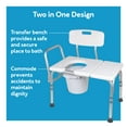 thumbnail image 5 of Carex Bathtub Transfer Bench with Opening and Bucket, Height Adjustable, 300 lb Weight Capacity, 5 of 8