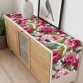thumbnail image 4 of Pink Floral Table Runner - 48 Inch Long, Kitchen Dining Table Runner Dresser Scarves, Watercolor Flowers Leaves Plants Watercolor Farmhouse Decor for Coffee Tables Wedding Party Banquet, 4 of 8
