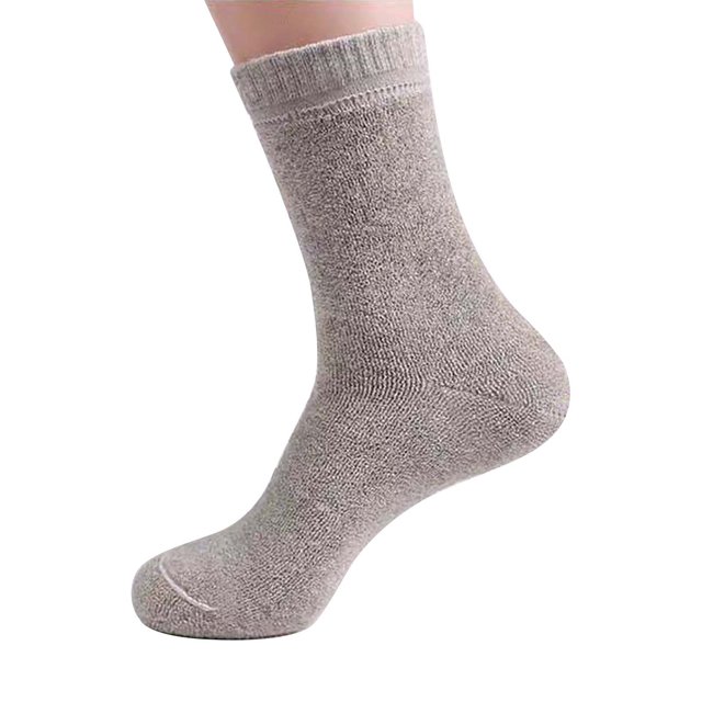 Thickened and Plush Warm Loop Socks Autumn and Winter Solid Color Mid Length Socks Casual Home Socks