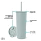 thumbnail image 2 of Vaso aislante moderno, sencillo, con tapa y pajita, 590 ml, 2 of 9