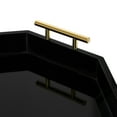 thumbnail image 3 of Kate and Laurel Lipton Decorative Modern Octagon Tray, 18 x 18, Black and Gold, Chic Serving Tray for Storage, Organization, and Display, 3 of 7