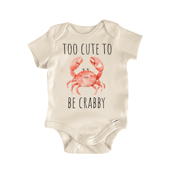 Too Be Crabby Beach Newborn Baby Bodysuit