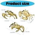 thumbnail image 3 of Crabs Decors Figurines Brass Statues Crabs Decorative Objects for Living Room,Bookshelf,Side Table Decorations, 3 of 8