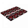 thumbnail image 1 of Abstract Bench Cushion Set of 2, Modern Pattern Swirl Shapes Dots Spirals Vintage Style Illustration, Standard Size Foam Pad and Decorative Cover, White Black and Vermilion, by Ambesonne, 1 of 4