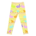 thumbnail image 5 of YMNXA Toddler Kids Girls Tights Elastic Waist Easter Print Stretchy Comfortable Soft Layer Pants Base Leggings For Daily Wear,Light Yellow,9-10 Years, 5 of 5