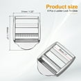 thumbnail image 2 of Uxcell Ladder Lock Buckle Slide Zinc Alloy Adjustable Webbing Strap Release Buckles 1", Silver, 8 Pack, 2 of 6