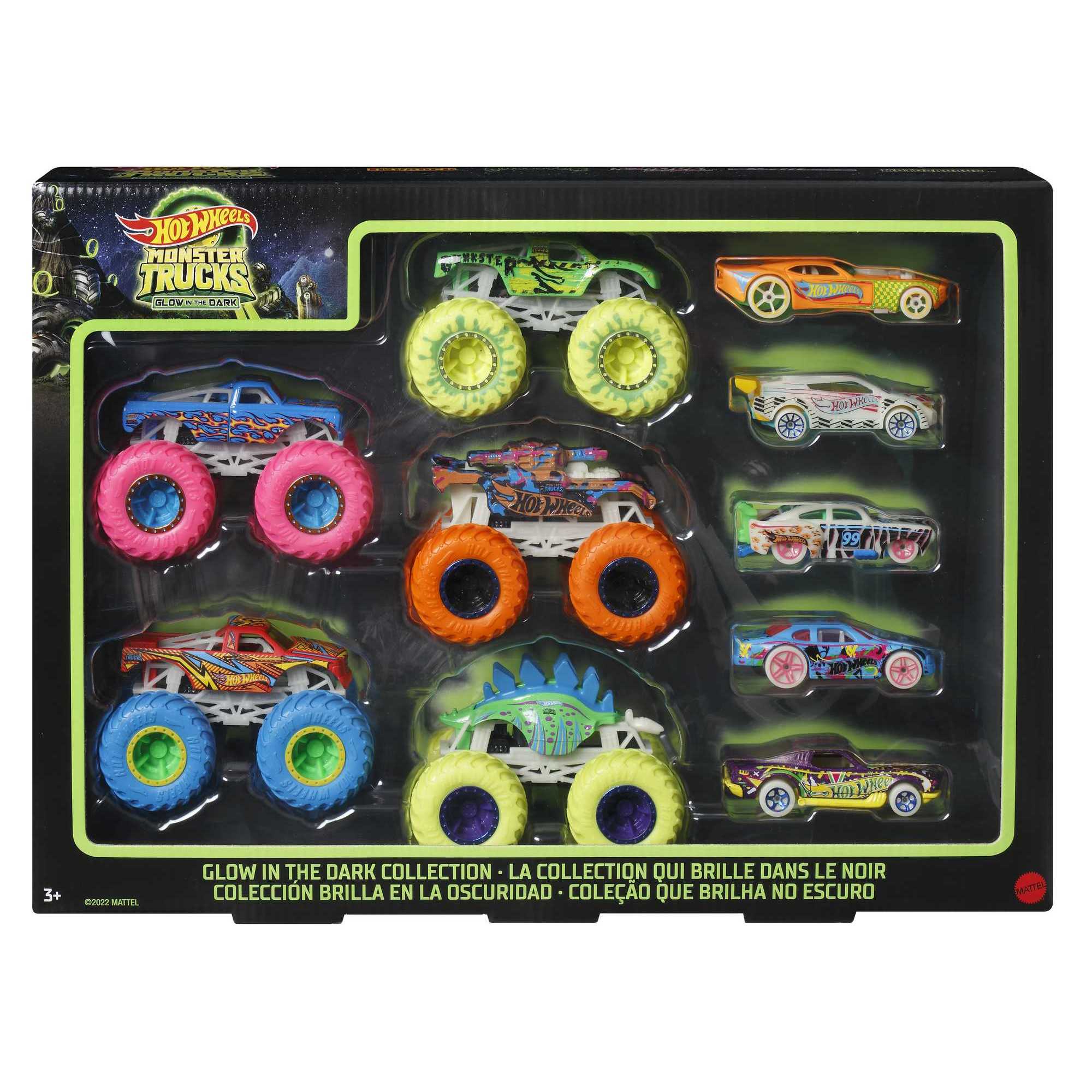 Hot Wheels Monster Trucks Glow In The Dark Multipack 10-Car Set photo 1