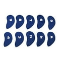 thumbnail image 1 of Almencla 10 Pieces/Set Golf Club Protective Iron Head Cover Wedge Sock Headcover Blue, 1 of 8