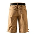 thumbnail image 3 of M-5X Big & Tall Cargo Shorts for Men with Pockets Plus Size Relaxed Elastic Waist Casual Solid Color Straight Leg Work Bermuda Short, 3 of 7