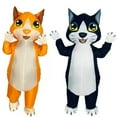 thumbnail image 4 of Adult Inflatable Costume Black Cat Inflatable Suit Halloween Christmas Carnival Theme Party Inflatable Cute Cat Full Body Suit,Height 59"–74.8",Orange, 4 of 4