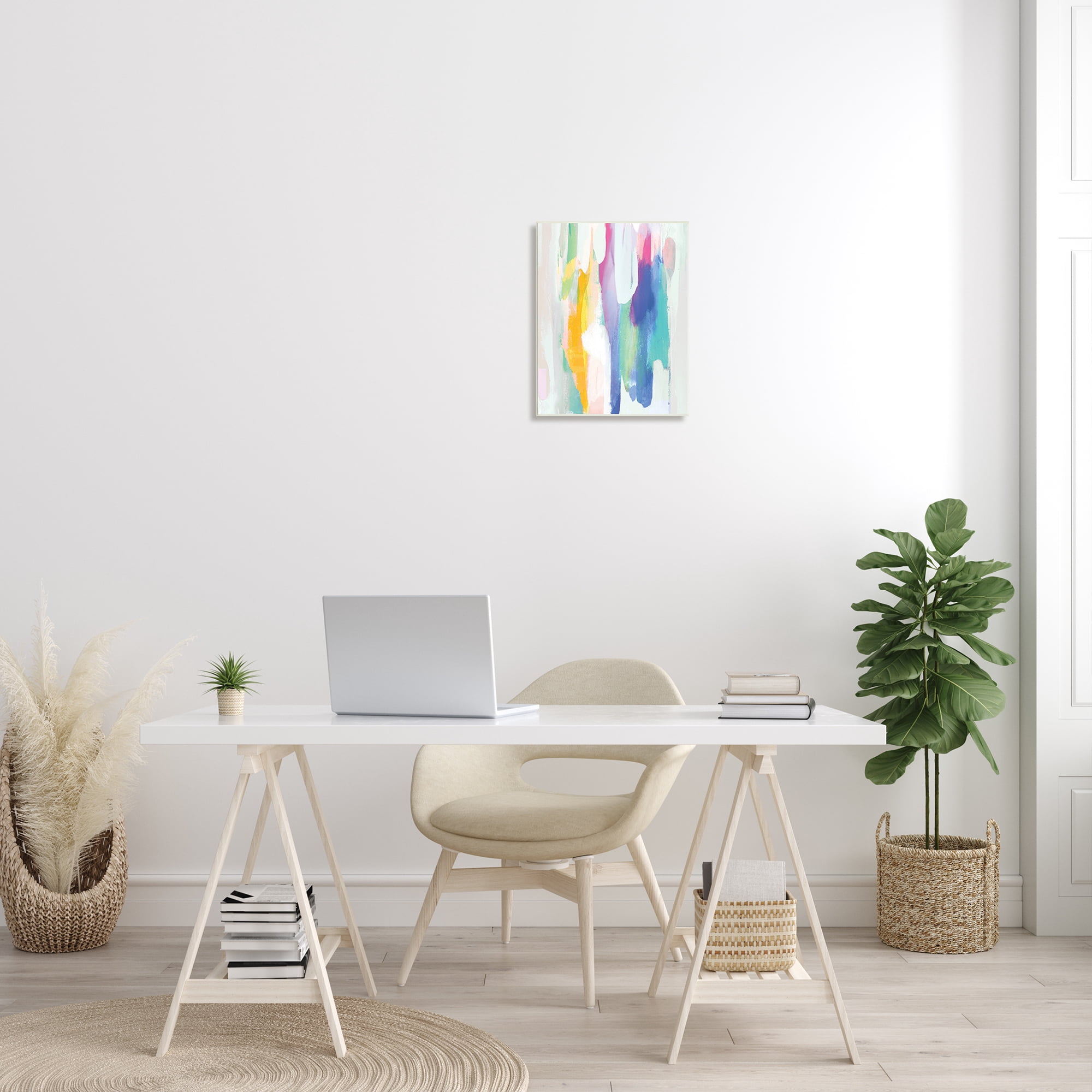 Stupell Industries Alluring Rainbow Tones Abstract Layered Shapes, 13 x 19, Designed by Jackie Hanson
