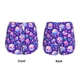 thumbnail image 5 of Lsque colorful mushroom Skull rainbow Printed Women's Running Shorts with Liner Pockets,Elastic Quick Dry Workout Athletic Gym Yoga Shorts,Womens High Waist Shorts-XX-Large, 5 of 9