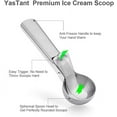 thumbnail image 2 of Premium Large Ice Cream Scoop Stainless Steel Ice Cream Scoop with Easy Trigger Release, Ice Cream Scooper with Comfortable and Anti-Freeze Handle, Perfect for Frozen Yogurt, Gelato, Sundae-2pcs, 2 of 7