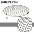thumbnail image 3 of Stainless Steel Round Grid Net Barbecue Net Baking Tray BBQ Grid with Leg, 3 of 10