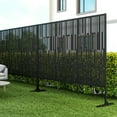 thumbnail image 4 of POSHIONS Privacy Screen Freestanding Room Divider Outdoor Privacy Metal Fence Panel Series Black 6.3 ft. H X 4 ft. W, 4 of 6