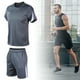 thumbnail image 4 of Conjunto de camiseta y pantalones cortos de entrenamiento para hombre, chándal de manga corta para hombre, chándal de manga corta para hombre, optimizado para la excelencia, 4 of 12