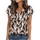 thumbnail image 3 of TaTaai Women's Satin Printed Blouse Short Sleeve V-Neck Pullover Loose Fit Casual Summer Chic Top Shirt for Daily Party Office Wear Gift, 3 of 6