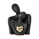 thumbnail image 1 of Estatua de pareja, escultura abstracta, decoración del hogar, figura de pareja abrazándose de cerámica Negro, 1 of 9