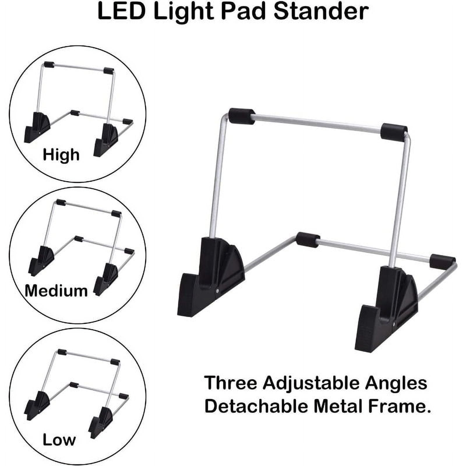 A4 LED Light Pad for Diamond Painting, Super Bright USB Powered Light Board Kit with Detachable Stand, and Black Pad Clip (Pad and Bag)