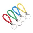 thumbnail image 4 of Key Chain Leather Rope PU Braided Rope School Bag Bus Card Set Water Cup Car Key Chain Ring Accessories Small Gift Lanyard - Silvery, 4 of 6