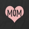 thumbnail image 2 of Mom Heart T-Shirt | Loving Mother Black Tee Gift, 2 of 5