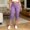 Purple, variant on Drovellove Women's Plus Size Yoga Capris – High Waisted Elastic Waist Stretch Pants for Workout, Lounge, or Casual Outings