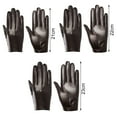 thumbnail image 4 of Opolski 1 Pair Hollow Breathable Solid Color Non slip Men Gloves Spring Autumn Windproof Faux Sheepskin Cycling Gloves Outdoor Accessories Black, 4 of 8