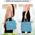 thumbnail image 4 of FORMRS Womens Corduroy Tote Bag Crossbody Shoulder Purse Handbag with Detachable Strap, Blue Daisy Pattern, 4 of 7
