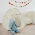 thumbnail image 4 of 3 Sprouts Recycled Fabric 3-in-1 Kids Play Tent & Tunnel Set/Gingham/Beige, 4 of 14