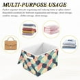 thumbnail image 6 of Yayeee Collapsible Cube Storage Bin with Lid Fabric Closet Decorative Basket with Handles, Pink Cubes, 6 of 7