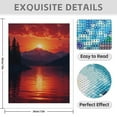 thumbnail image 3 of Diamond Art Kit for Adults, Sunset Over Mountain Lake Diamond Painting for Adults Beginners, DIY Diamond Art Painting Kits, 5D Diamond Painting Crafts for Home Decor 12x16 Frameless, 3 of 7