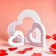 thumbnail image 1 of 3 elegantes decoraciones blancas en forma de corazón para bodas clásicas y de día., 1 of 6