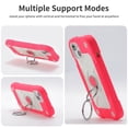 thumbnail image 3 of Double Ring Kickstand Case for iPhone 14 Plus for Women Girls, Rugged Hybrid Heavy Duty 3 in 1 phone Case Soft Silicone Hard PC Full Armor Protective Case for iPhone 14 Plus, Rose, 3 of 6