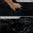 thumbnail image 3 of Astarin Soft and Plush Modern Non-Slip Black Microfiber Bath Rug, 20" x 32", Super Absorbent, 3 of 5