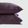 thumbnail image 2 of The HomeCentric Decorative Pillow Covers Lilac Pack of 2, 18"x18" (45x45 cm) Satin Solid Cushion Covers For Sofa, Solid Modern Style - Lilac Slub Satin, 2 of 10