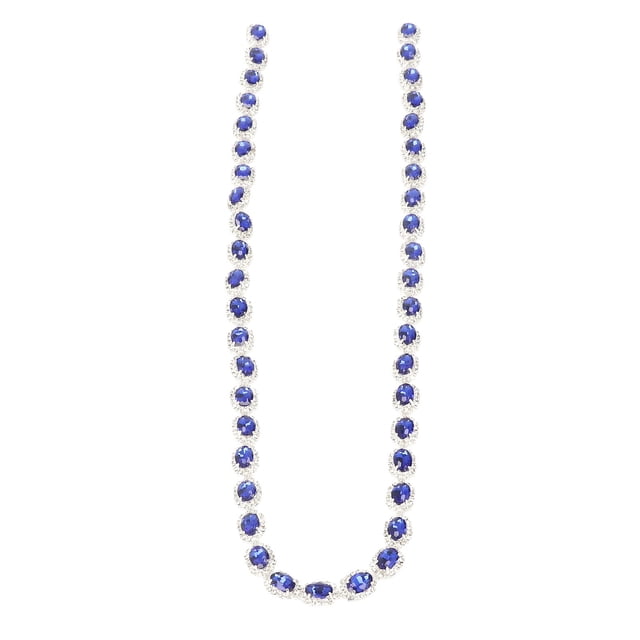 Cadena De Borla De Cinta De Diamantes De Imitación, Franja Azul De Diamantes De Imitación De 1,5 Cm De Ancho Para Ropa
