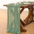 thumbnail image 4 of Mantel de mesa Socomi, gasa, verde salvia, 3 unidades, 3 m, para bodas, 4 of 6