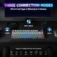 thumbnail image 6 of AULA F75 Max, 81-Key, Wireless, Hot Swappable, Mechanical Gaming Keyboard, RGB, Knob, 4000 mAH Battery, Digital Screen, 6 of 10
