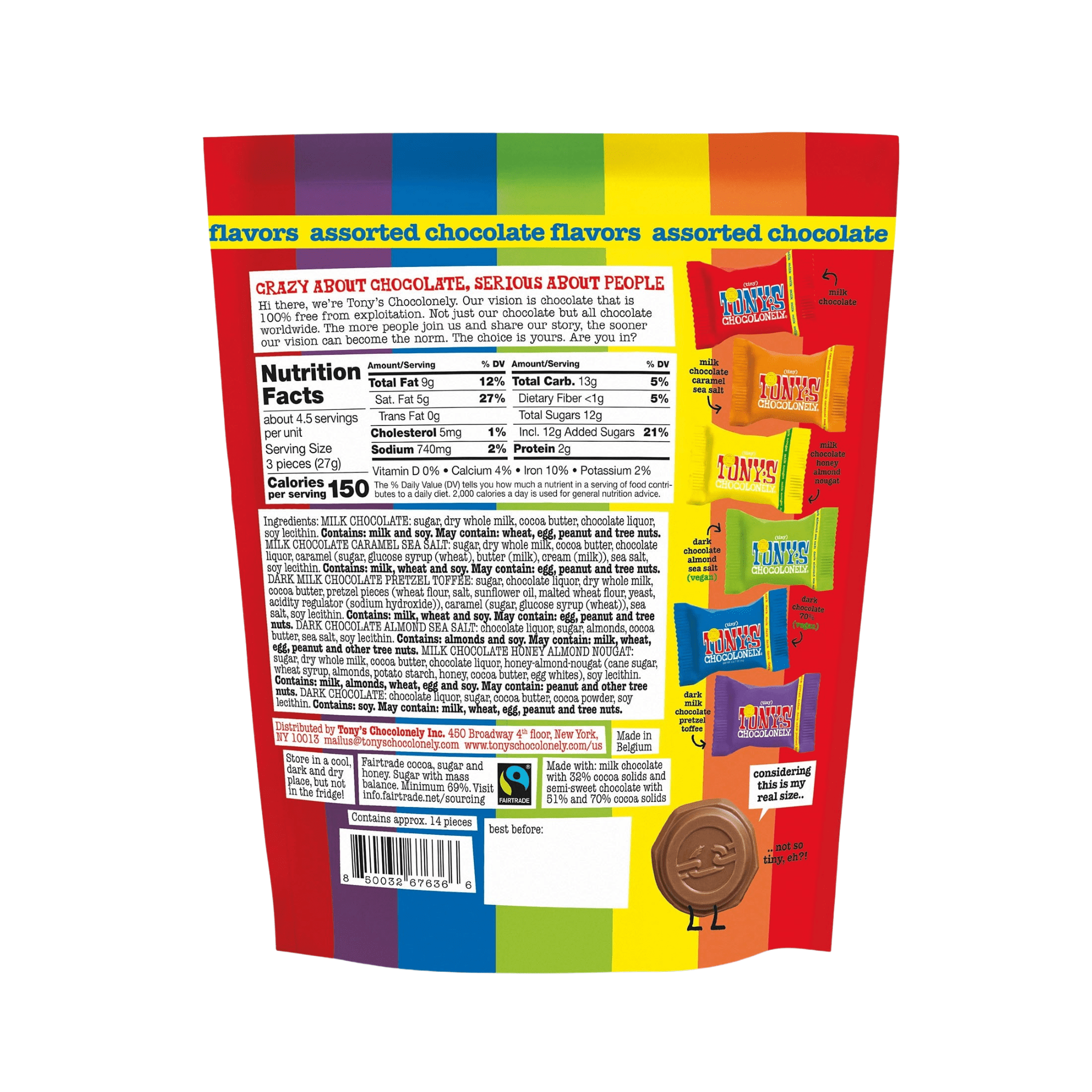 Tony's Chocolonely Tiny Tony's Mixed Flavor Pouch