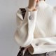 thumbnail image 1 of Camisa de fondo grueso de estilo coreano para mujer, suéter de cuello simulado, ropa exterior, diseño de otoño e invierno, suéter suelto, ropa interior, 1 of 5