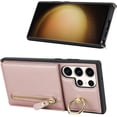 thumbnail image 6 of Fit Samsung Galaxy S23 Ultra 5G Phone Case for Women with Card Holder,Samsung S23 Ultra Case Wallet Crossbody Lanyard with Strap,Card Slots Kickstand Case with Ring Holder,6.8 Inch,Rosegold, 6 of 14